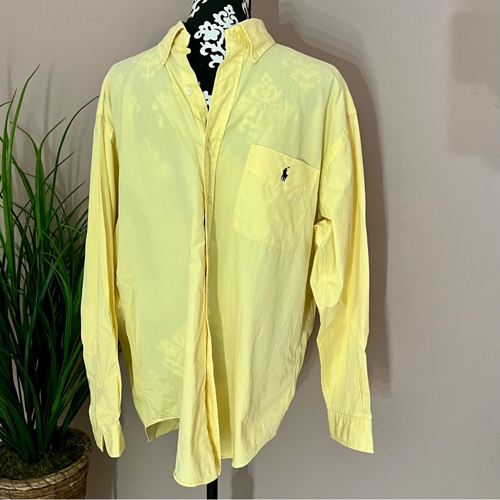 RALPH LAUREN Vintage “Big Shirt” Yellow Oxford